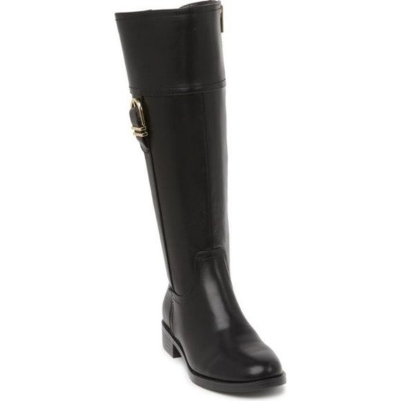 Tommy Hilfiger Rownd Up To-The-Knee Boot Black 6.5M - Picture 2 of 8